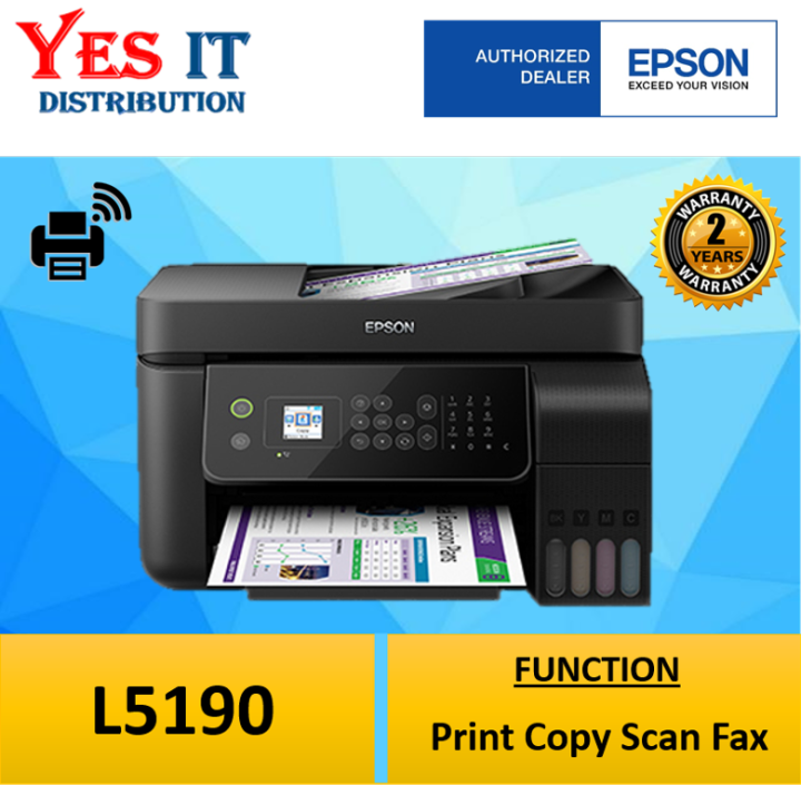Epson L5190 / L5290 WiFi AllinOne Ink Tank Printer with ADF Lazada