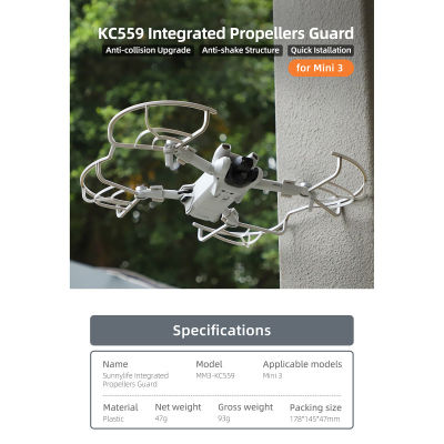 ZP Propeller Guard Quick Release Propeller Blade Protective Ring Compatible For Dji Mini 3 Drone Accessories