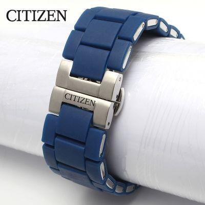 Citizen Blue Angel สายนาฬิกาข้อมือชาย 1st Generation 2nd Generation สร้อยข้อมือซิลิโคนกันน้ำ Light Kinetic Energy Series AT8020 23mm
