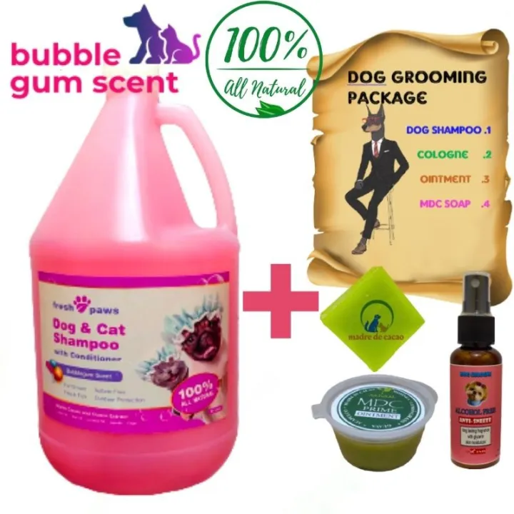 Dog Shampoo with Dog Cologne, Dog Ointment and Madre de Cacao Soap