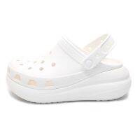 COD DSFEDTGETEER Crocs Womens Shoes New Products Puff Beach Thick-Soled Casual White 207521