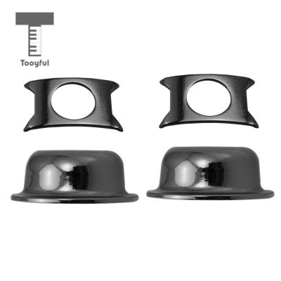 ：《》{“】= Tooyful 2 Pieces Iron Round Cup Jack Plate Socket Cover Head Cap Retainer Clip For Telecaster Tele Electric Guitar Parts