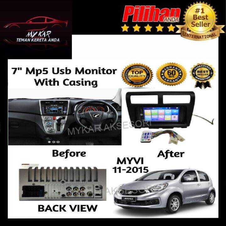 Myvi Lagi Best MP5 MONITOR 7" Touchscreen Usb Bluetooth Radio Plug&PLAY