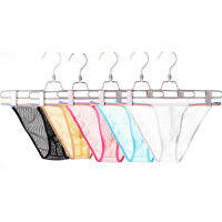 Spot Foreign Trade See-Through Striped Sexy Mens Underwear Low Waist Sexy Hair Exposed Mens Sexy High Fork Breifs B643