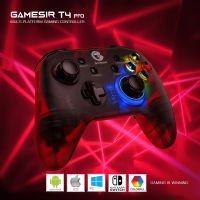 จอย คอนโทรลเลอร์ จอยสติ๊กGameSir T4 Pro Bluetooth 2.4 GHz Wireless Game Controller Joystick Gamepad With USB Receiver For Nintendo Switch IOS Android Windows PC คอนโทรลเลอร์ไร้สาย จอยเกมส์ เกม ตัวควบคุม เกมแพดควบคุมไร้สาย จอยเกม ตัวควบคุมเกม จอยสติ๊กเกม