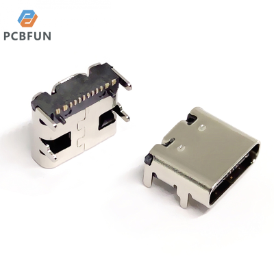 pcbfun USB 3.1 Type-C 16ข้อต่อหัวเข็มหมุดตัวเมียสำหรับโทรศัพท์มือถือชาร์จพอร์ตเต้ารับสำหรับชาร์จปลั๊กขาพ่วงใช้ได้กับ Huawei