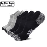 5 Pairs Mens No show Sport Socks With Cushion Moisture Control Arch Support Mesh Ventilating Comfort Fit Performance Invisible