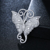 Luxury Full Diamond Bow Brooches for Women Large Bowknot Real 18k Gold Brooch Noble Fragrance Party Wedding Jewelry Accessories