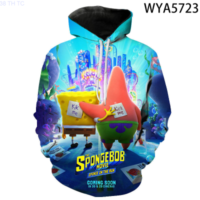 New Men Women Children Cartoon Anime Sponge Hoodies 3D Printed Pullover Sweatshirts Boy Girl Kids Cool Jackettrend