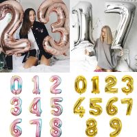 Big Size Gold Sliver Number Birthday Wedding Decorations Foil Balloons Kid Boy toy Baby Shower