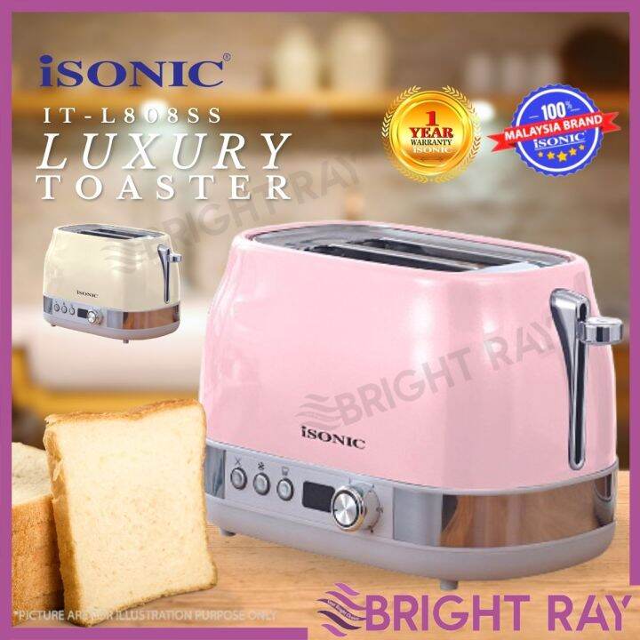 ISONIC LUXURY TOASTER 6 Level 2 Slice Bread Toaster Removeable Crumb