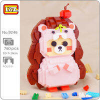 LOZ 9246 Animal World Hedgehog Bear Apple 3D Model 760pcs DIY Mini Diamond Blocks Bricks Building Toy for Children no Box