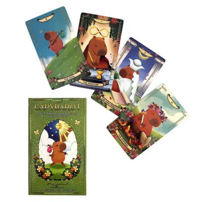 Tarot Cards Oracle Cards Capybarot 78-Card Psychological Oracle Deck Board Game Cards Game Mysterious Divination Card positive