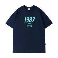 Mmlg Top Letter 1987 ใหม่เสื้อยืดลําลองสําหรับผู้ชายผู้หญิงแขนสั้นคอกลมทรงหลวม