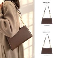 Fashion simple chain texture one shoulder armpit bag ins niche design small bag female 2023 new 【BYUE】