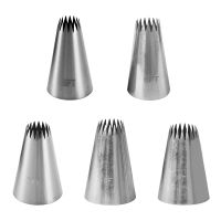 【hot】♨  5pcs Large Icing Piping Nozzles 5FT/6FT/7FT/8FT/9FT Pastry Tips Fondant Decorating Tools