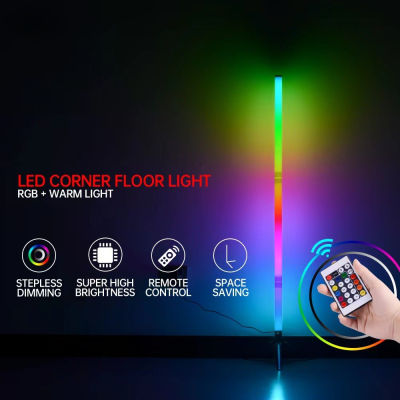 โคมไฟชั้นแอลอีดีห้องนั่งเล่น RGB + WW + CW สำหรับตกแต่งห้อง USB แหล่งจ่ายไฟตกแต่งบ้านนอร์ดิกไฟพื้นชั้นล่างยาว