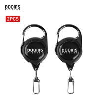 【LZ】✘❣♀  Booms Fishing Retractable Key Chain 2pcs with Antirust Spring Easy Release Badge Holder Fly Fishing Zinger Retractor Accessories