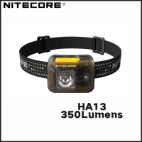 NITECORE 350LM LED ไฟหน้าแบตเตอรี่ AAA แหล่งพลังงานคู่ตั้งแคมป์ไฟทำงาน Night Trail วิ่งตกปลาไฟหน้า