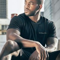 （Ready Stock)? New Summer Workout Vest Mens Sports Cotton Letter Hurdle Muscle Training Wear Short Sleeve T-Shirt Men ZV