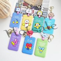 【hot sale】 ❦☇ B11 BTS BT21 Cartoon Cute Clear Card Pocket Case Cover Holder Student Card Sleeve ID Cards Cover Credit Card Holder