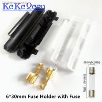 ☃ 5pcs/pcs 6x30mm Glass Fuse Holder 6x30mm Fuse Socket with wire 20AWG Flip shell Black/White Flip Type Fuse Socket Peanut Hull