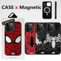 Casetify 【หน้ากากเวนอม แบทเทิลสูท 】เคสโทรศัพท์มือถือ กันกระแทก ลาย Marvels Spider-Man พร้อมกล่องใส่ สําหรับ iPhone 12 13 14 Pro Max