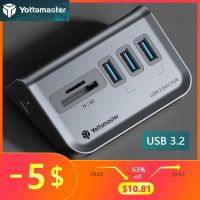 Yottamaster Multi Port Splitter USB A Type C Docking Station Multiple 4 Slot Plug Hub Socket Extender Dock Adapter for PC Laptop