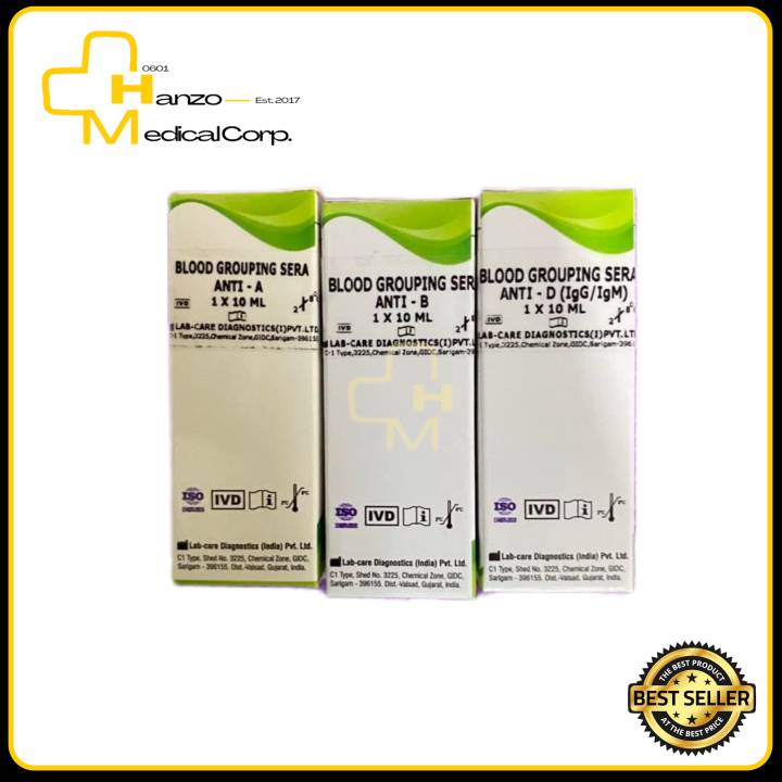 BLOOD TYPING SERA ANTI A&B SET / ANTI D (ACCUCARE) Lazada PH