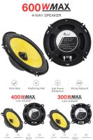 2pcs 4 / 5 / 6 นิ้ว 600W ลำโพงเสียงรถยนต์ Universal Heavy MID-BASS ULTRA-บางดัดแปลงลำโพงการติดตั้งแบบไม่ทำลาย-sdgerte