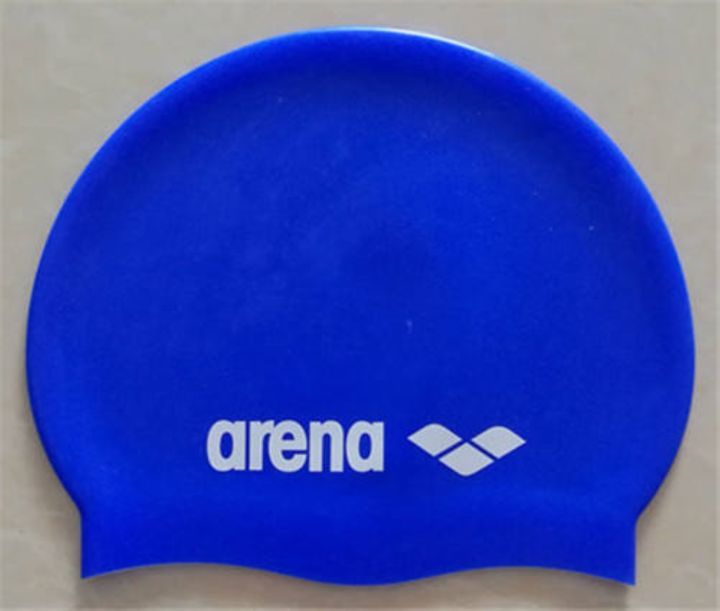 arena-arena-ของแท้ผู้ชายและผู้หญิงปิดหูกันหนาวสีทึบหมวกว่ายน้ำซิลิโคนคลาสสิกซิลิโคนจัดส่งฟรี