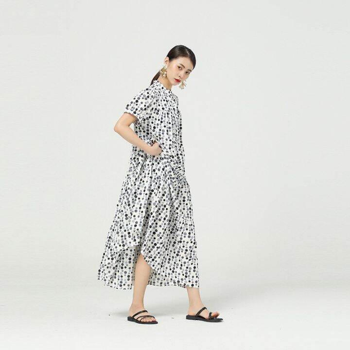 xitao-dress-fashion-women-loose-printed-casual-shirt-dress