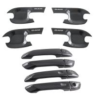 For ISUZU D-MAX 2019 -2022 Car Door Handle Bowl Cover Cup Cavity Trim Insert Catch Molding Garnish Carbon Fiber