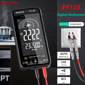 FY123 Multimeter Digital DC AC Current Voltager Auto Range Temp Multimetro  Digital Profesional True RMS Capacitance ohm Tester