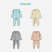 CHAANG Bộ quần áo dài cúc giữa Music Chaang