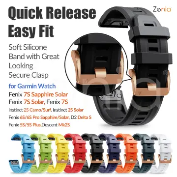 Compatible with Garmin Fenix 7s/Fenix 6S/Fenix 5S Bands, Quick Release  Silicone Replacement Watch Bands Wristbands Bracelet Straps for Garmin  instinct 2S/7S Sapphire Solar 