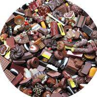 10pcs/Lot Faux Chocolate Pieces Resin Charms Mixture Models for DIY Crafts Accessories