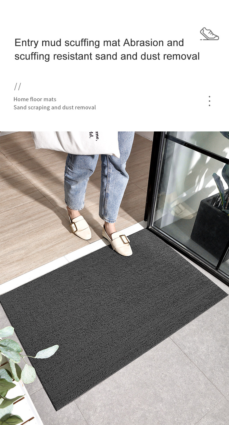 Outdoors Entrance Door Mat Floor Rug - Anti Slip Rubber Carpet Brand New 