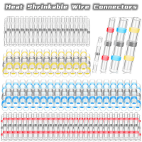 100/200 pcs ตัวเชื่อมต่อลวดความร้อน AWG22-18 Butt Splice ไฟฟ้าดีบุกบัดกรีซีล Terminal SST21 แขนกันน้ำ-iewo9238