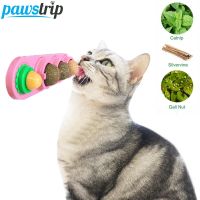 4pcs Catnip Ball Set Cat Treat Toys Snack Self-Adhesive Rotated Catnip Ball Cats Wall Mount Molar Teething Toy For Cats Ball