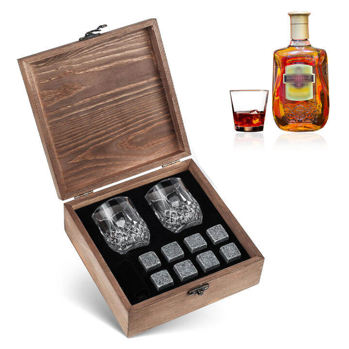 8pcs-whiskey-stones-whisky-ice-stones-set-2-glasses-with-wood-box-ice-cubes-for-wine-beer-drinks-cooler-cube-kitchen-accessories