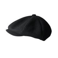 Black Newsboy Hat Top Grade Man Newsboy Caps Octagonal Tweed Warm Winter Berets Hat Male Female Gatsby Flat Caps BLM08