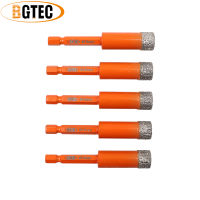 BGTEC 5Pcs 14Mm Hex Shank Quick-Fit แห้งสูญญากาศ zed Drilling Bits Ceramie กระเบื้องหินแกรนิตเพชรเจาะ Bits