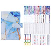 A6 Marble Colorful Money Budget Planner Binder Zipper Envelopes Cash Envelopes for Budgeting Money Organizer