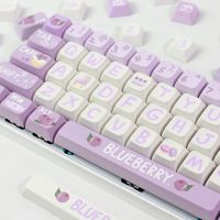 133Keys Blueberry Purple Keycaps PBT Dye Sublimation Mechanical Keyboard Accessories  Summer Fruit DIY Keycap