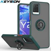 {Taoyitao Case} KEYSION Sarung Dof แฟชั่นสำหรับ VIVO Y21 T แหวนใส Y33T Y33S กันกระแทกฝาครอบโทรศัพท์ V21 5G Y11 Y12 Y17 Y15