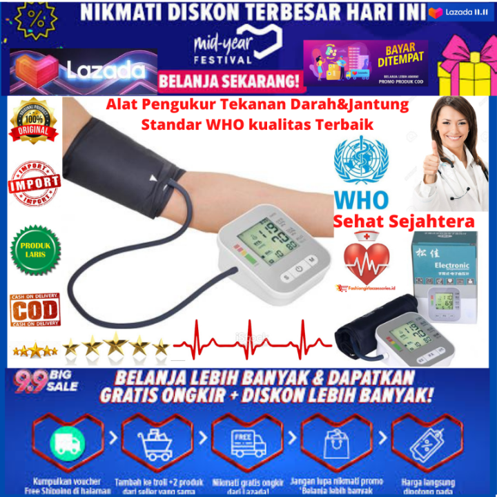 PROMO BELANJA TERMURAH Alat Tekanan Darah Dan Jantung Digital ...