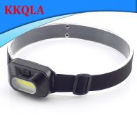 QKKQLA 3-modes Mini COB LED Headlamp Head Light Lamp Torch Lantern 3xAAA Battery Headlight for Outdoor Camping Riding Fishing