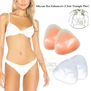 Abalone Shape clear silicone bra pads insert invisible thick push up gel  soft bandeau bikini waterproof