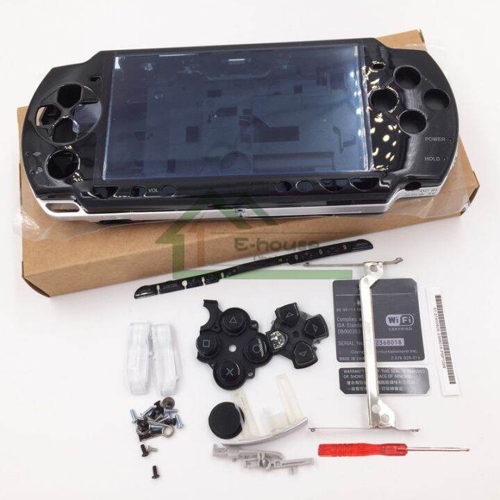 For PSP2000 PSP 2000 Black Color Full Housing Case Complete Shell case